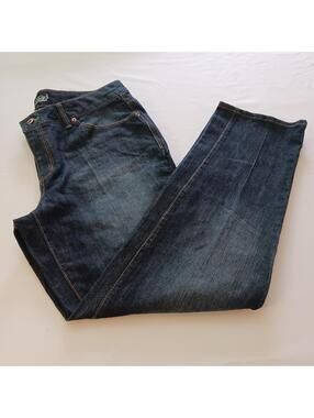 Faded Glory High Rise Blue Denim Women Spandex Straight Leg Stretch Jeans 18A